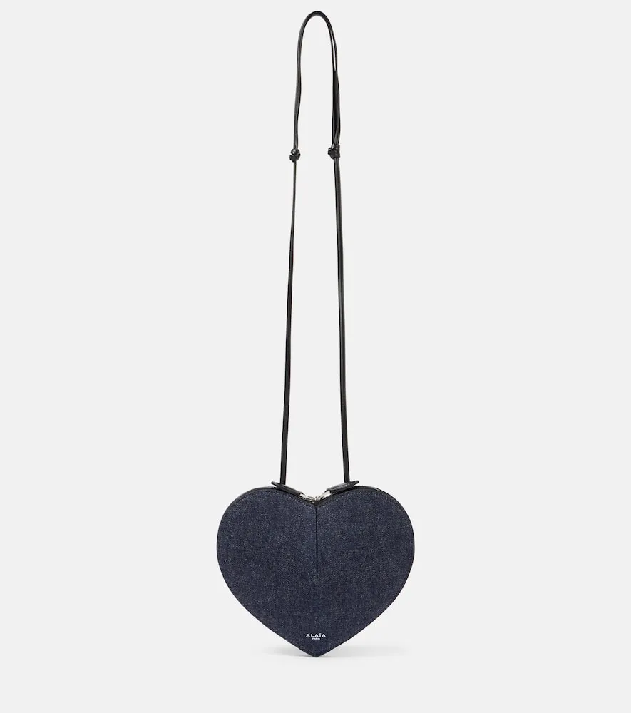 Alaia Le C√Ö¬ìur denim shoulder bag