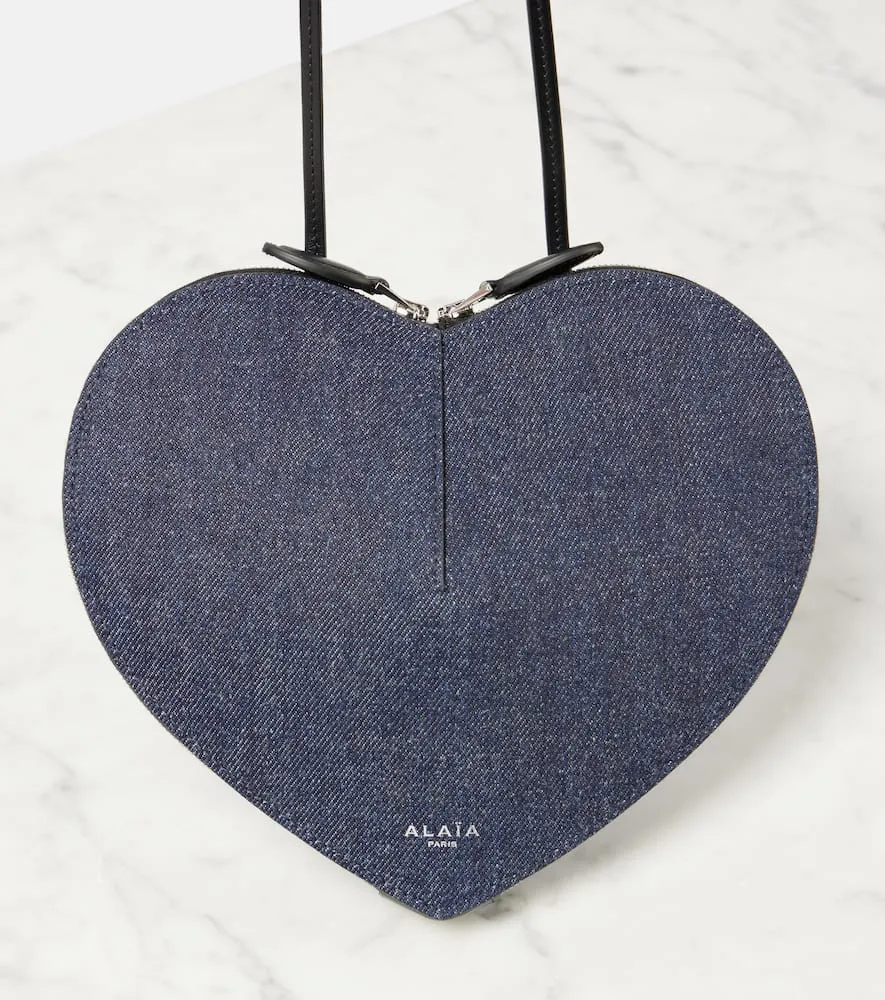 Alaia Le C√Ö¬ìur denim shoulder bag