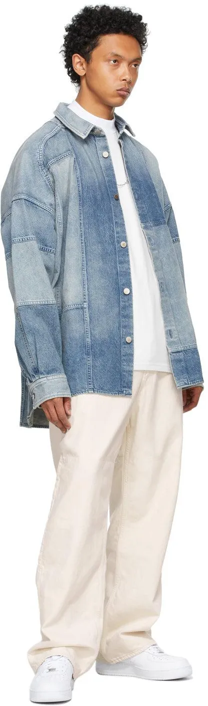 AMBUSH Blue Denim Patchwork Shirt