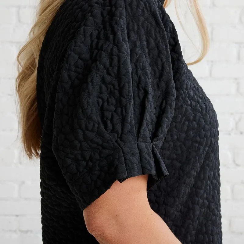 Annie Quilted Top Black