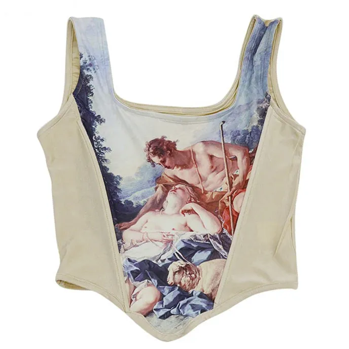Art Printing Crop Top