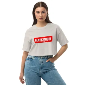 Black Mogul Supreme Loose drop shoulder crop top