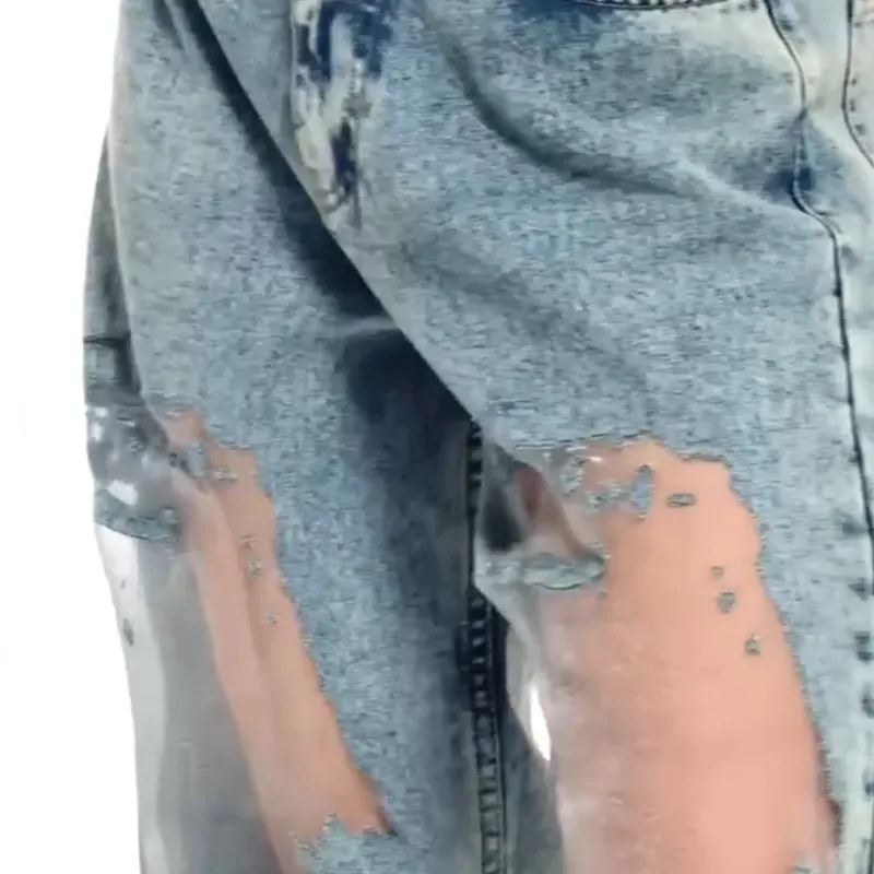 🌸NEW HOT SALE🔥💥Women's Vintage Mesh Patchwork Printed Jeans👖