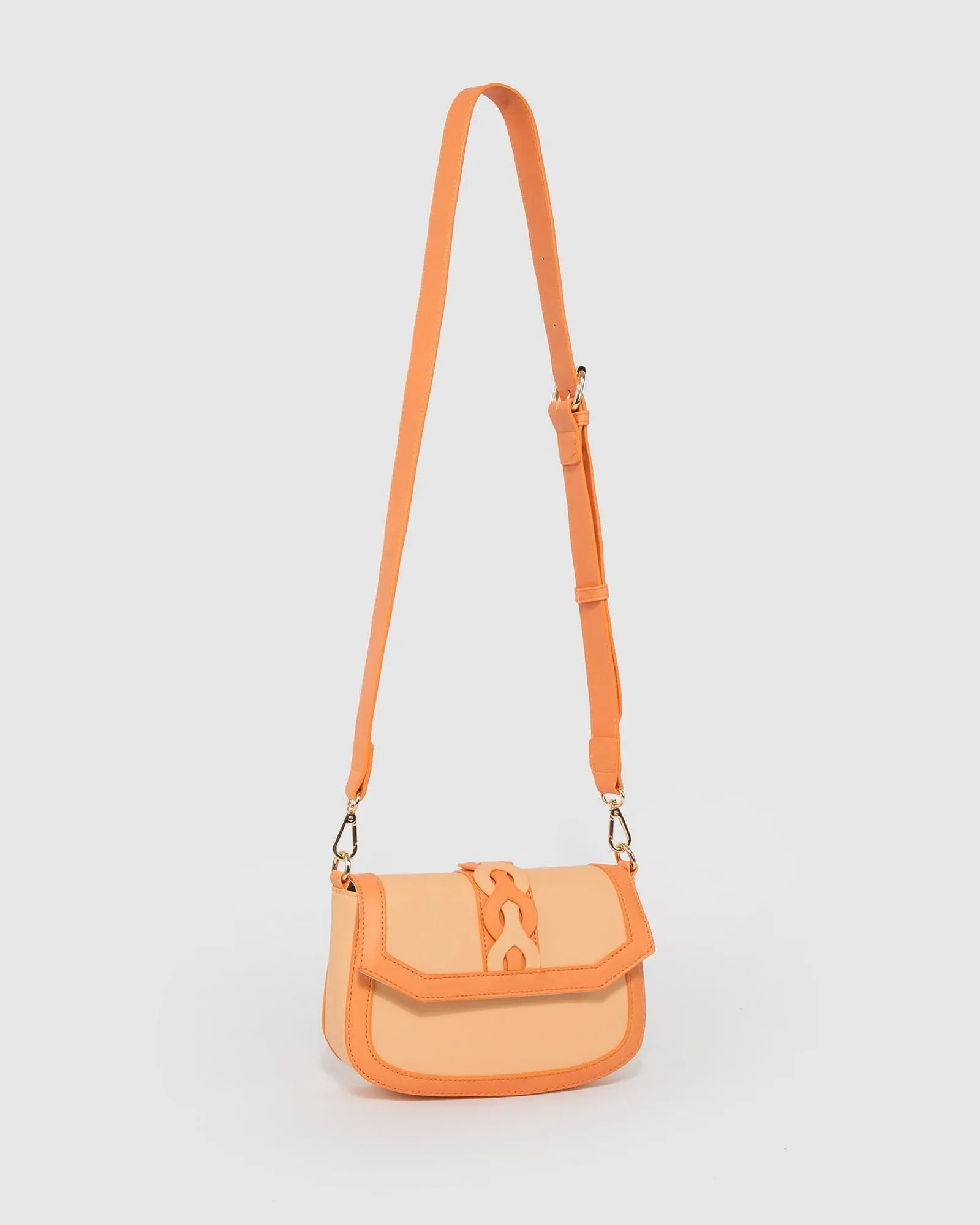 Orange Nova Braided Strap Bag