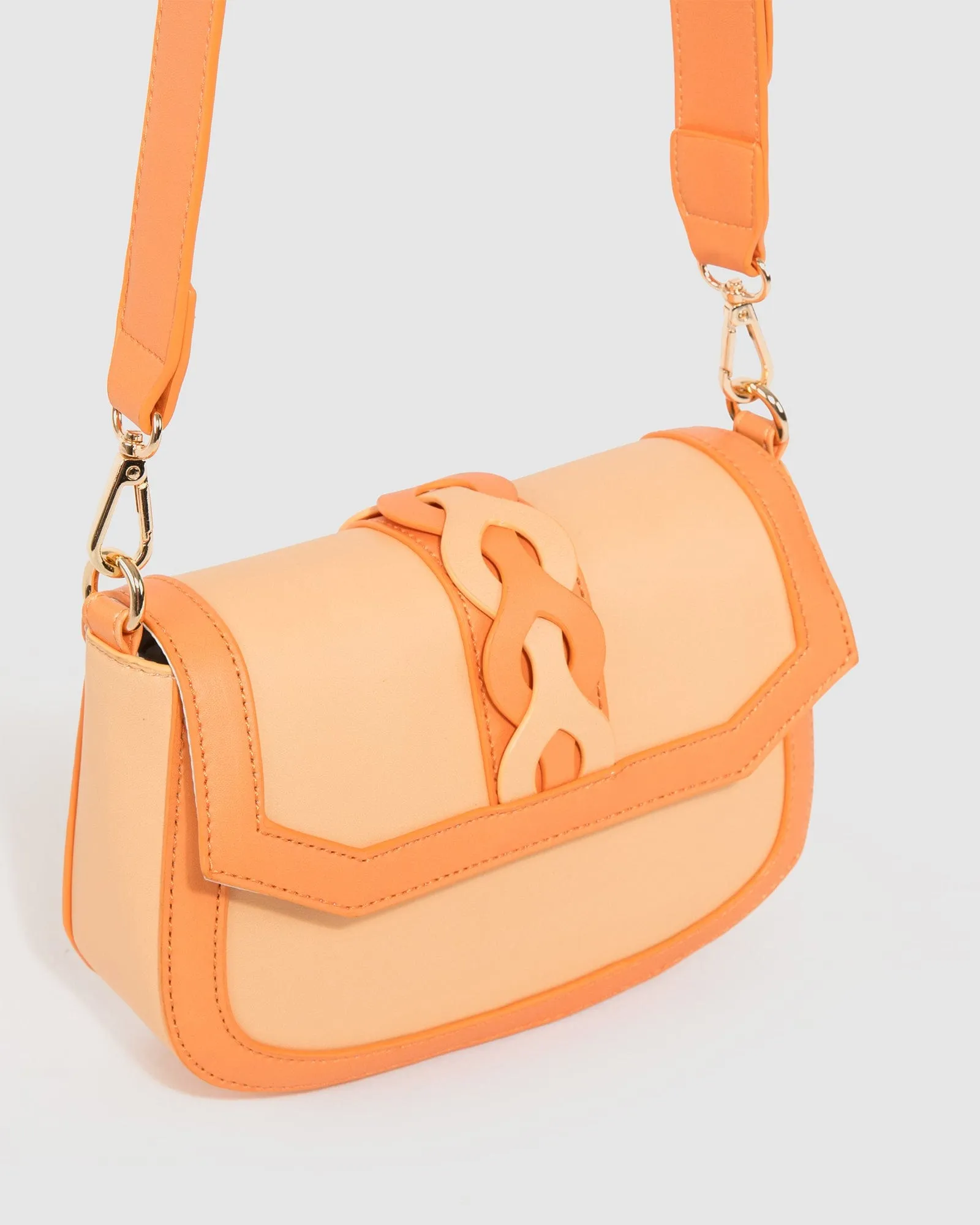 Orange Nova Braided Strap Bag