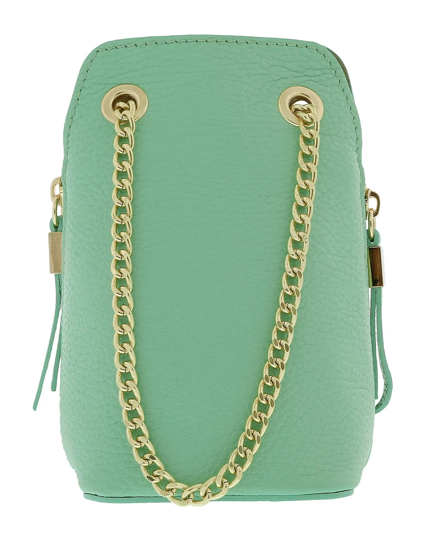 Pierre Cardin Tiffany Leather Curved Structured Chain Crossbody Bag