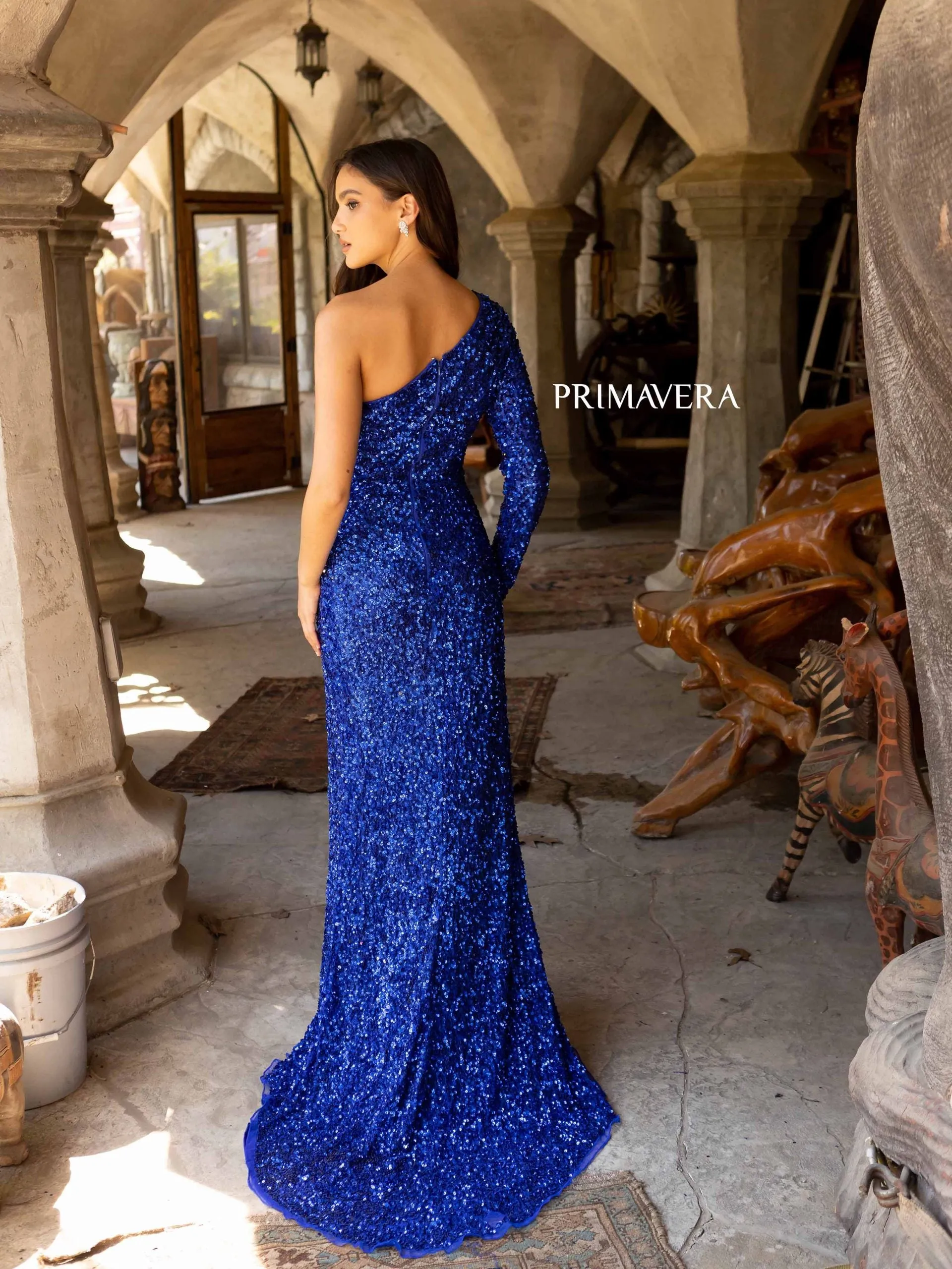 Raddix | One Sleeve Sequin Gown | Primavera 3942