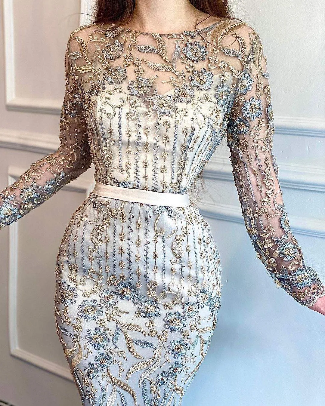 Rich Grey Evening Dress