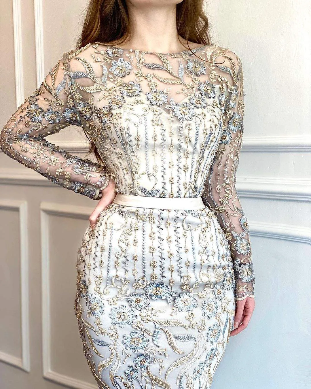Rich Grey Evening Dress