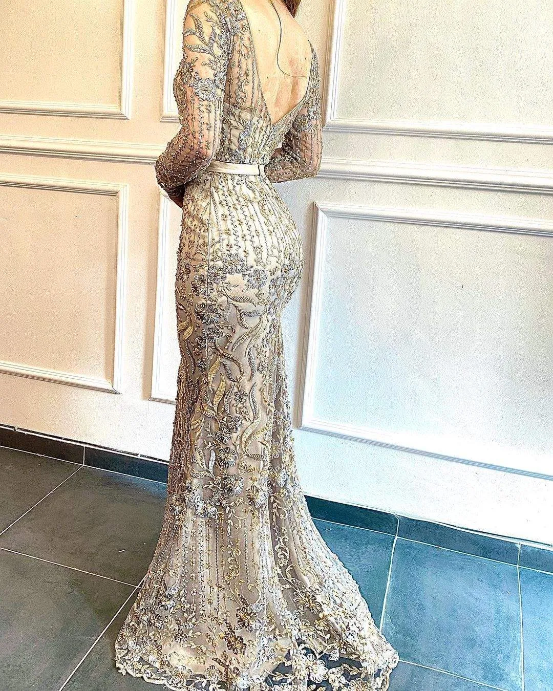 Rich Grey Evening Dress