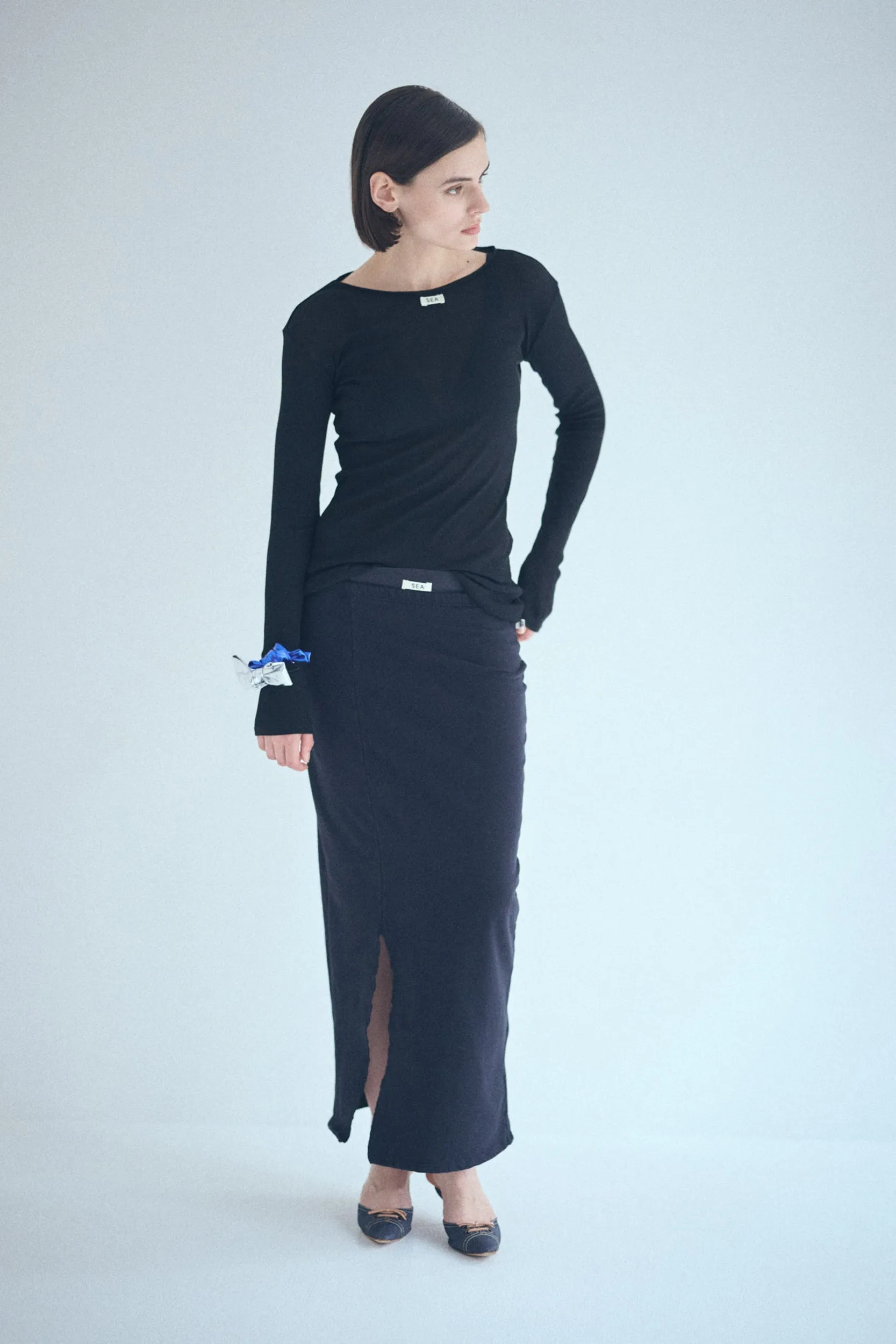 SEA HYPER STRETCH LONG SKIRT
