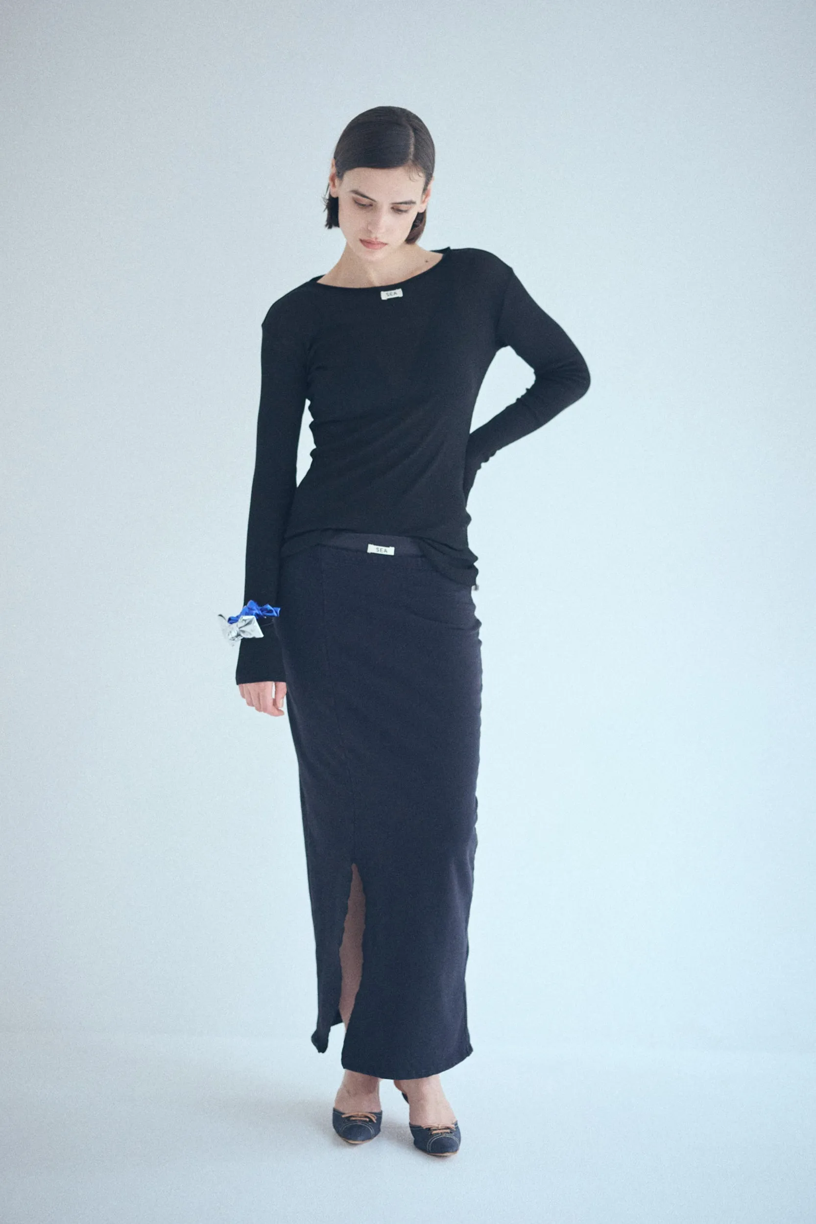 SEA HYPER STRETCH LONG SKIRT
