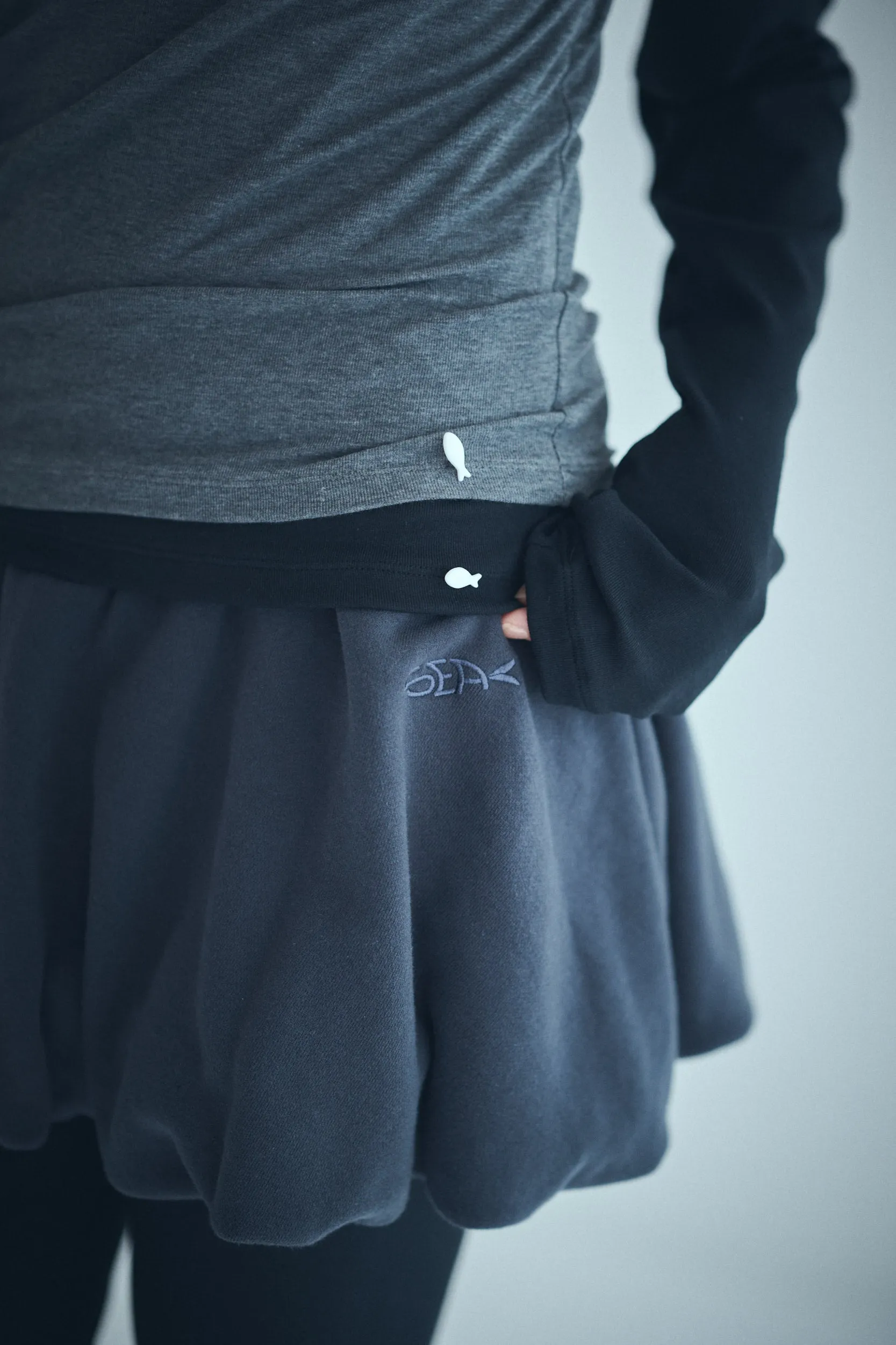 SEA SARDINE SWEAT VOLUME MINI SKIRT