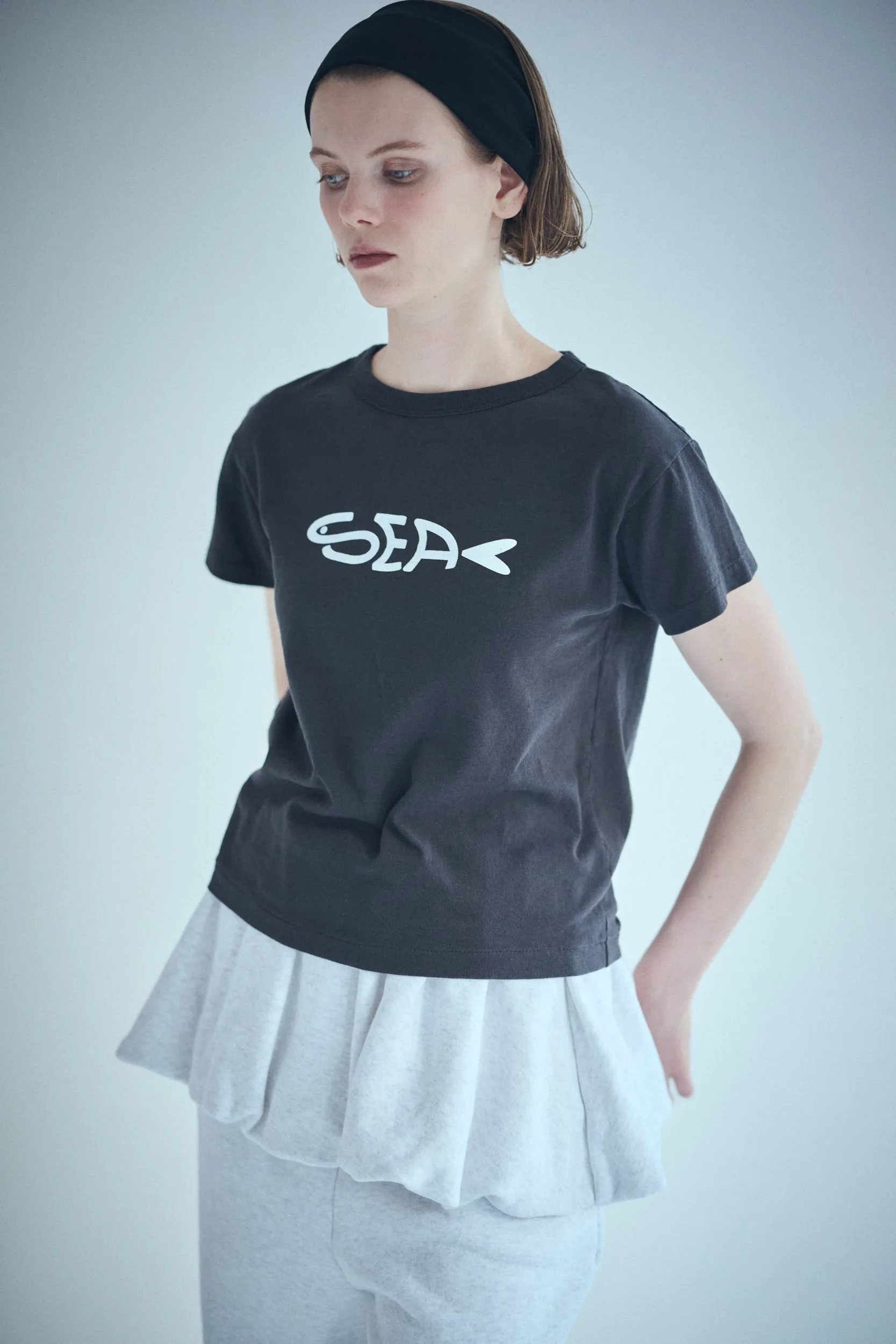 SEA SARDINE SWEAT VOLUME MINI SKIRT
