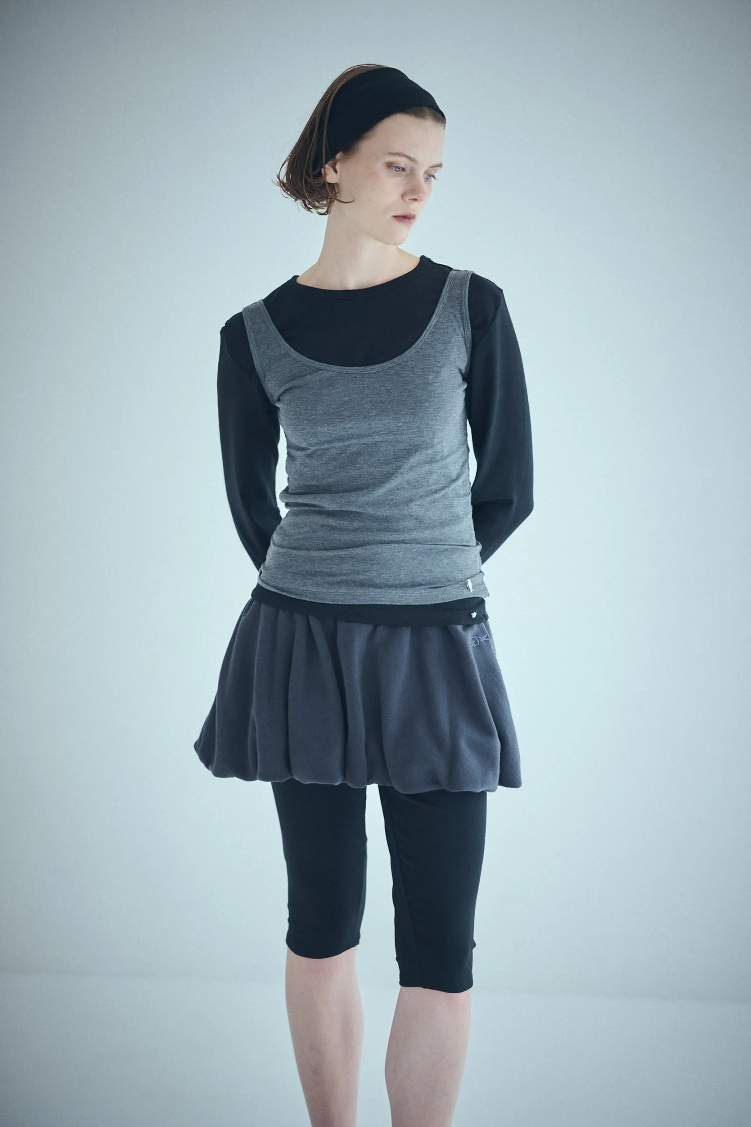 SEA SARDINE SWEAT VOLUME MINI SKIRT