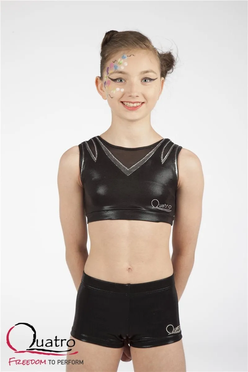 Vision Black Crop Top Set