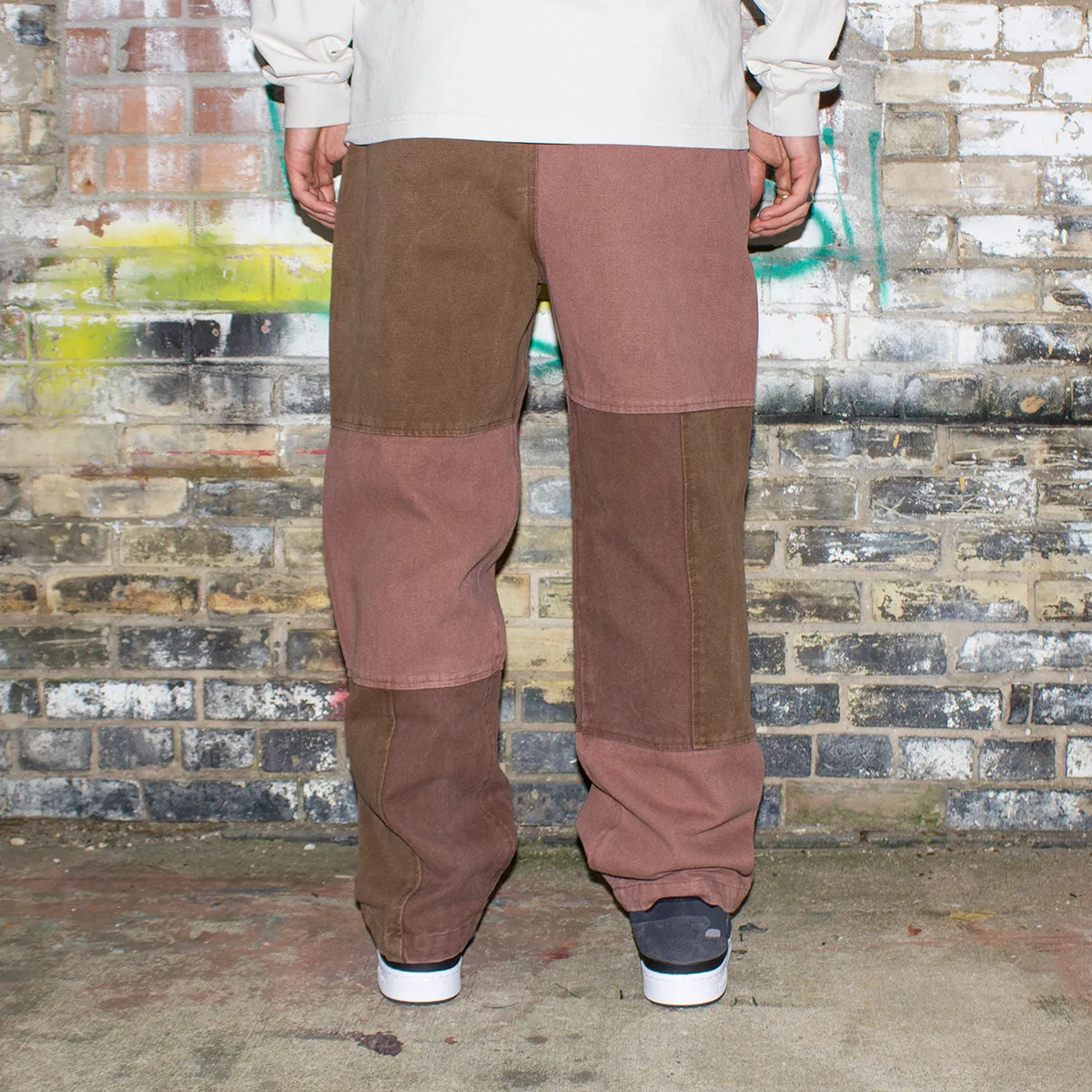 Washed Canvas Patchwork Pants