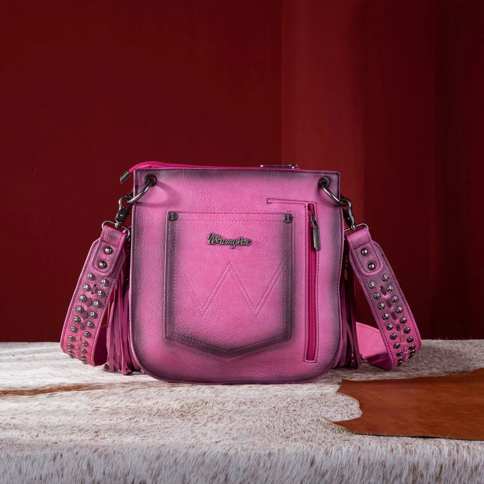 Wrangler Rivets Fringe Concealed Carry Crossbody