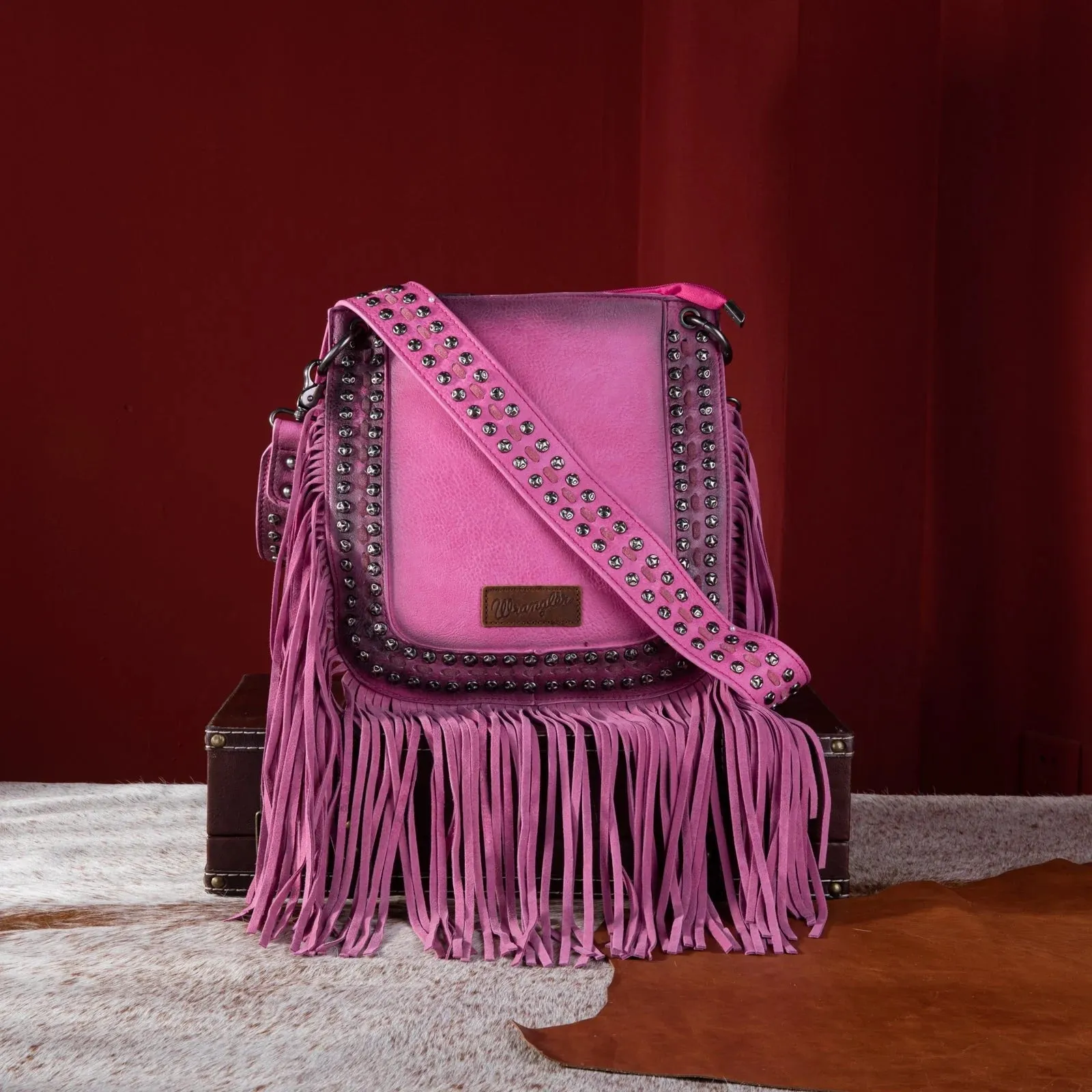 Wrangler Rivets Fringe Concealed Carry Crossbody